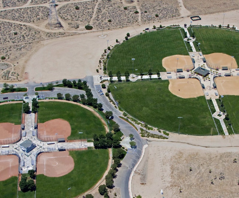 Aerial view of the Hesperia Community Park