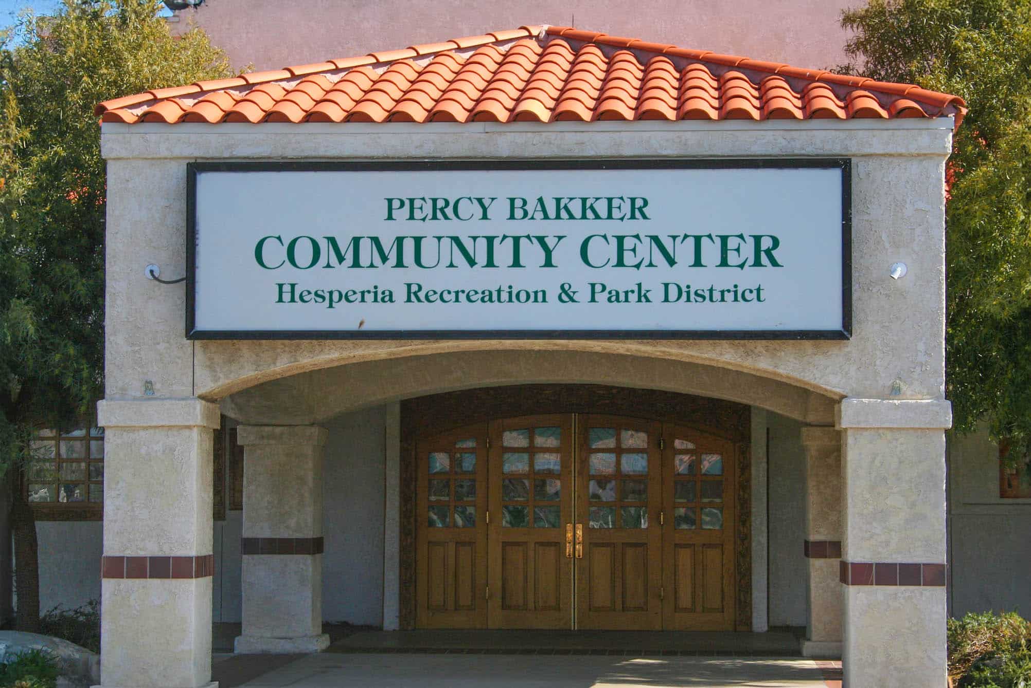 Outside of the Percy Bakker Community Center