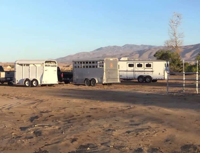 Trailers parked at Mojave River Junction