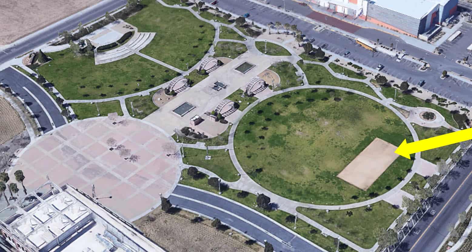 Bocce Ball Map Aerial view of bocce ball court