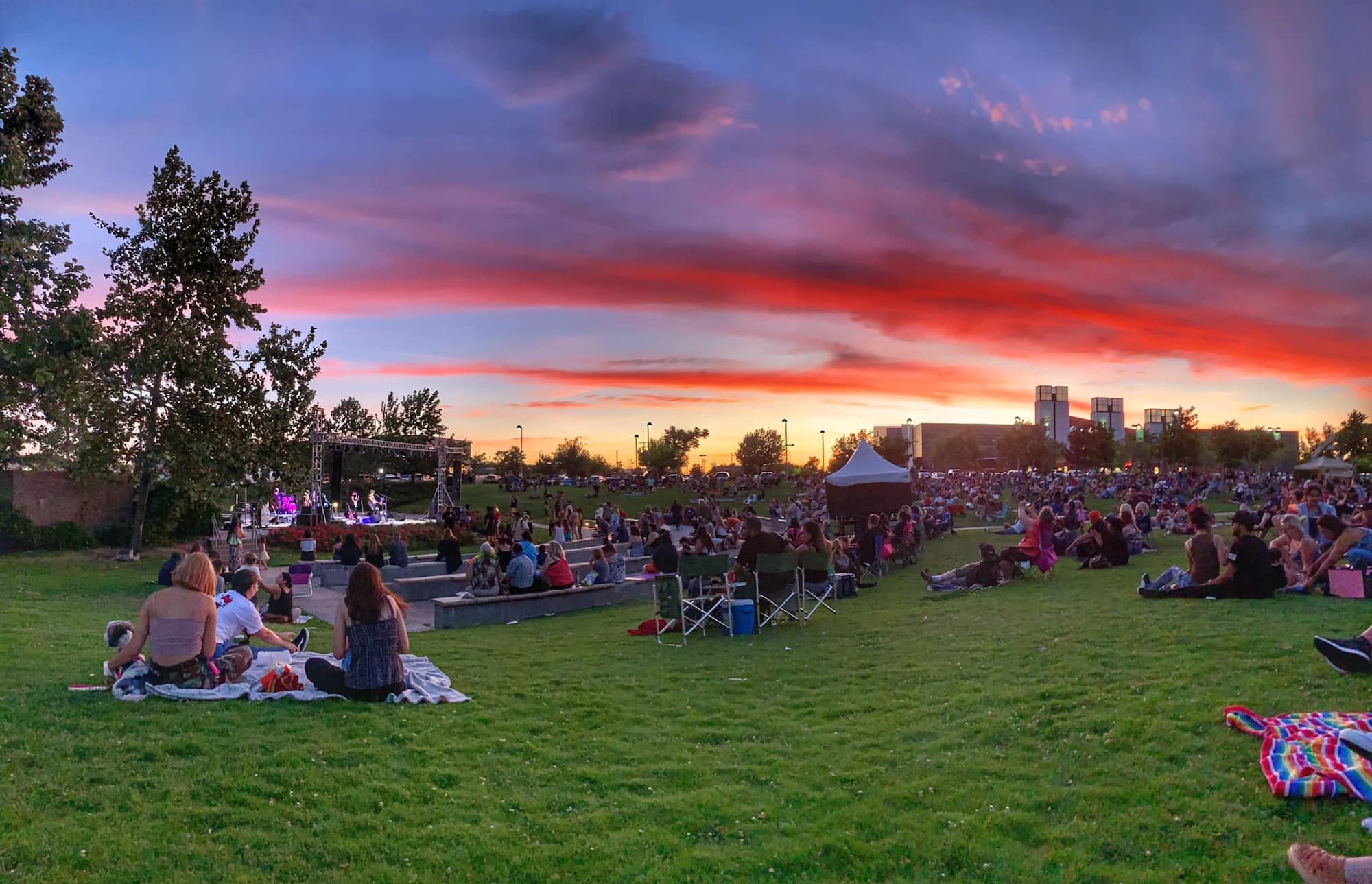 Sunset event at Hesperia Civic Plaza Park