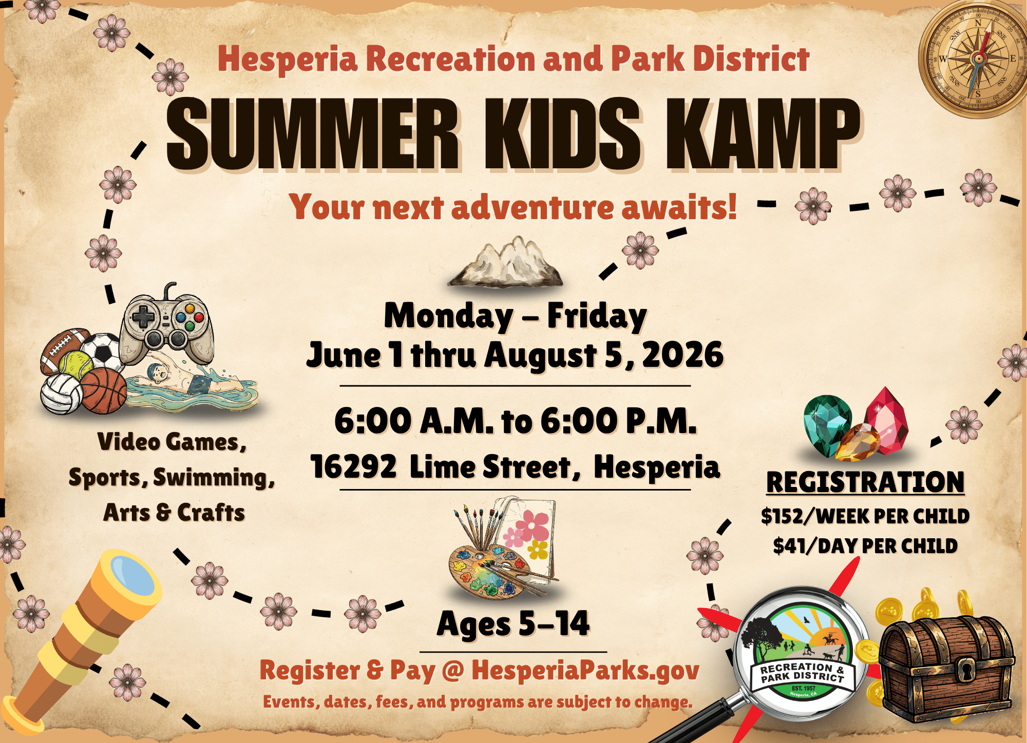 Summer Kids Kamp Flyer