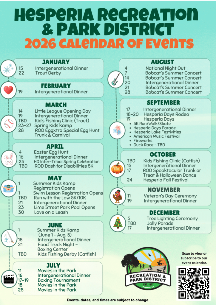 2026 Calendar of Events (4) Calendar of Events 2026