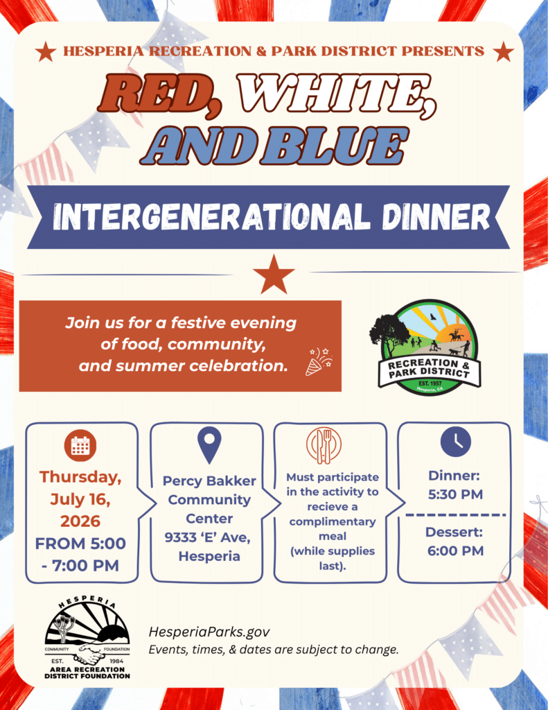 July Intergenerational Dinner