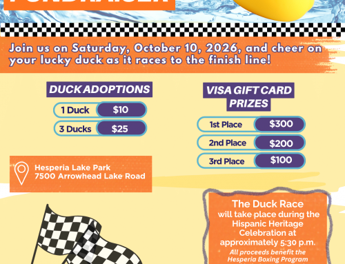 Hesperia Boxing Duck Race Fundraiser at The Hispanic Heritage Celebration!