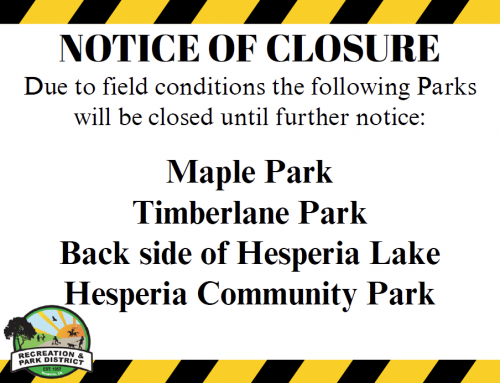 NOTICE OF PARK CLOSURES